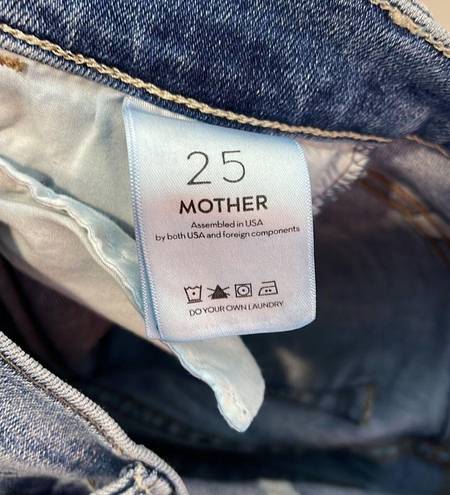 Mother The Hustler Ankle Fray Blue Size 25