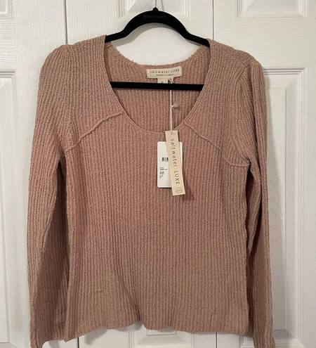 Saltwater Luxe  Blush Fitted Sweater size XL