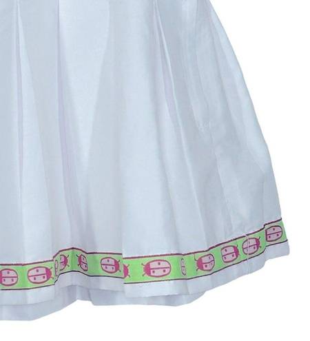 Lilly Pulitzer Rare Label  White Steff Godet Ladybug Pleated Tennis Skirt size 2