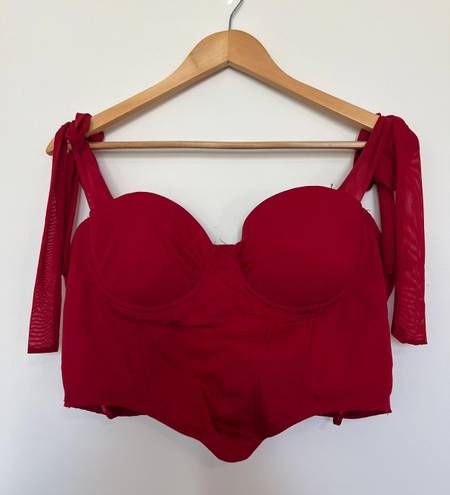 Windsor Red Corset Crop top