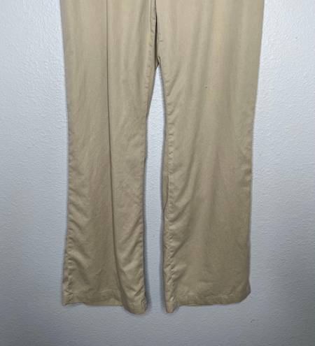 J.Jill  khaki beige mid rise flared tencel dress pants size 8