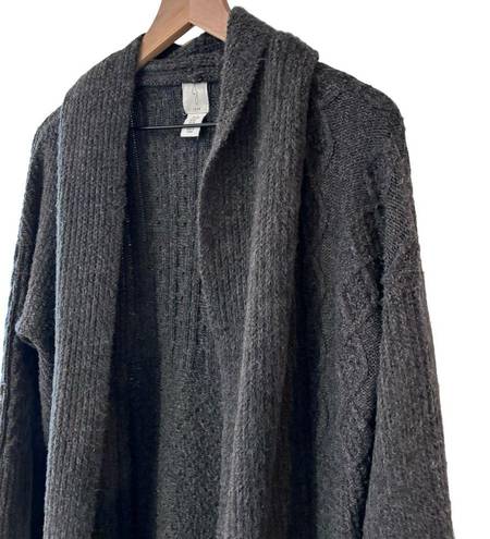 Joie Women’s  dark gray mixed knit open cardigan sweater