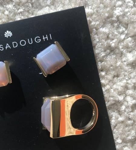 Lele Sadoughi NWOT  set of earrings and ring set