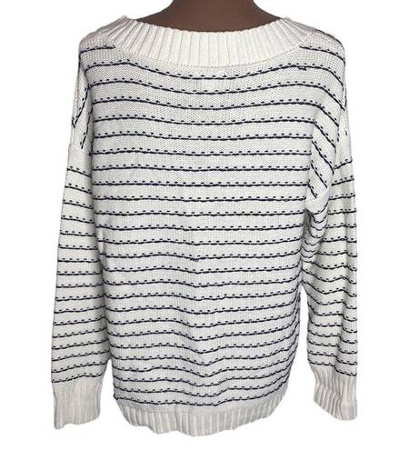 Westport  Dressbarn chunky knit v-neck stitch detailed oversized sweater size XL