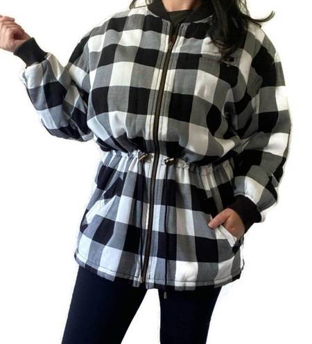 Liz Claiborne Vintage  Puffy Gingham Puffer Jacket Size Large