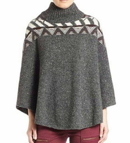 Joie  Ozora Nap Wool Mockneck Poncho