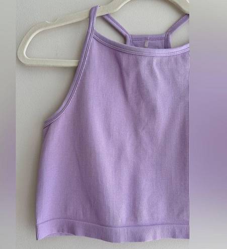 Krass&co J.o& Light Support Seamless Rib Knit Tank Top, Lilac/Lavender Tank, Size M-L