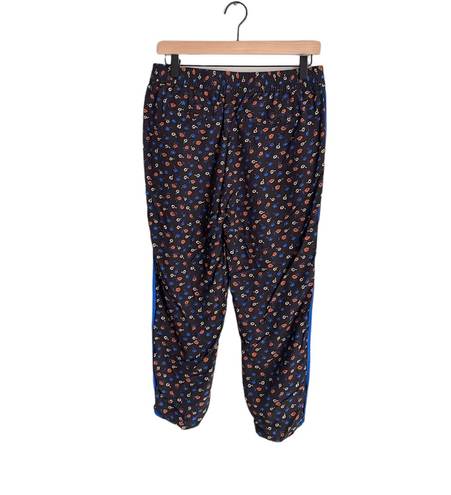 Madewell Prairie Posies Track Trousers In Prairie Floral True Black