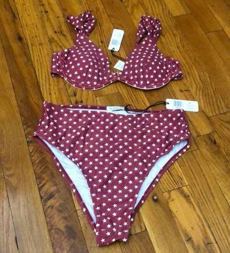 We Wore What  red/white stars Bikini.