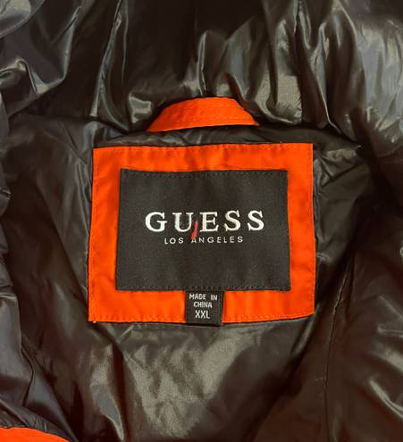 Guess Orange Puffer Coat