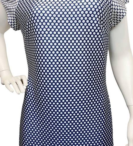 ECI Beige by  Women’s 10 navy and white polka dot sheath Ombre Dress