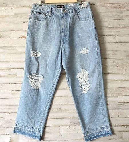 DKNY NWT  Distressed High Rise Straight Leg Jeans Size 31 / 12