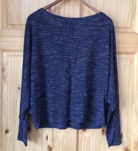 Max Studio  spacedye dolman sleeve scoop neck knit top Large