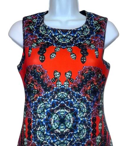 Hunter Bell  Shannon Jewels Print‎ Scuba Sleeveless Above The Knee Dress Size M