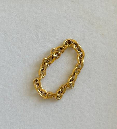 Soft Chain Ring, Gold Chain Ring, Size 6