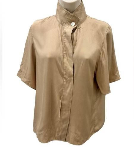 Vince  silk blend satin-finish button-up shirt**READ