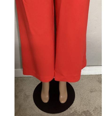 Twisted New. Lewit red cropped wide legged jumpsuit. With  detail. Size 4/6