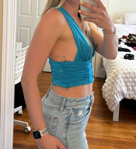 ZARA Blue  Crop Top