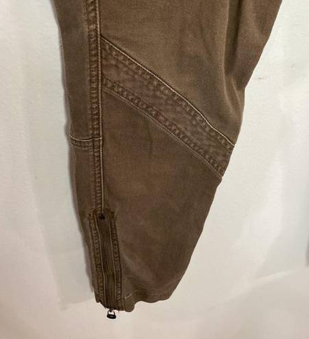 Polo  Ralph Lauren burnished brown slim cargo zippered pants size 8