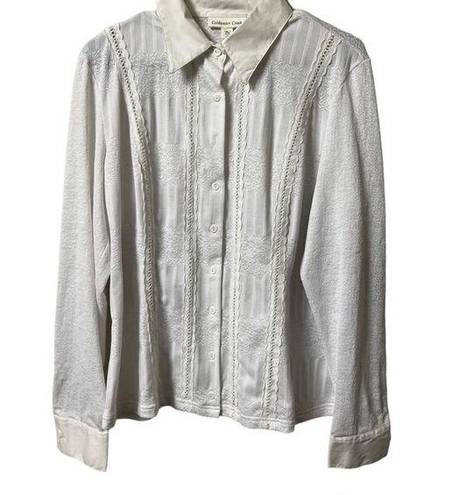 Coldwater Creek NWT   Laced White Shirt - Large