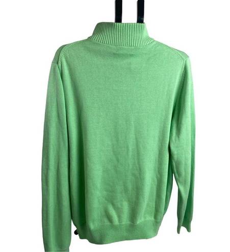 Brooks Brothers  lime green 1/4 zip sweater size XXL - cotton and cashmere sweate