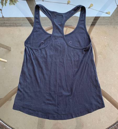 Gilly Hicks “Plays Hard To Get” Letters Racerback Tank Top in Navy - Size Small