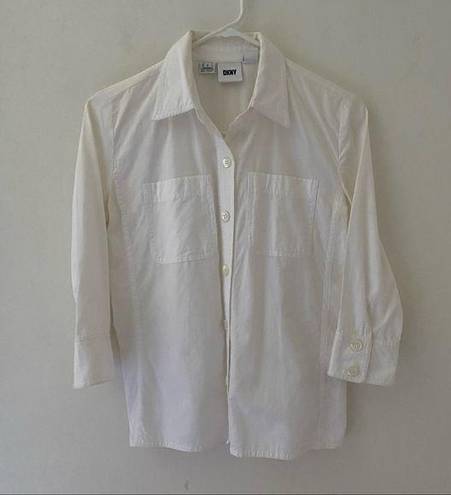 DKNY  | White Button Down Shirt