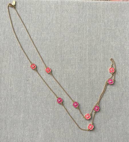 Kate Spade Two Tone Pink Flower Necklace