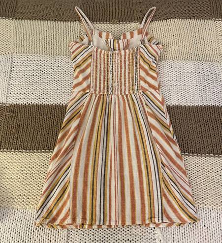 Aeropostale Striped Sweetheart Lace-Up Slim Dress