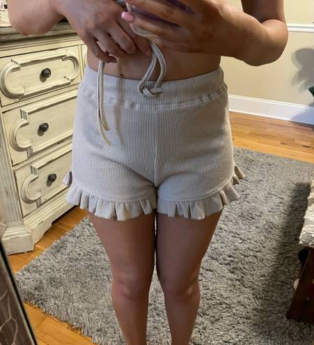 Princess Polly Tan Waffle Knit Shorts