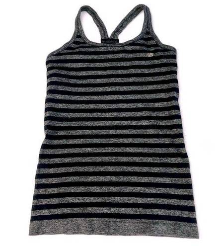 New Balance  workout striped tank top with built in shelf bra size large