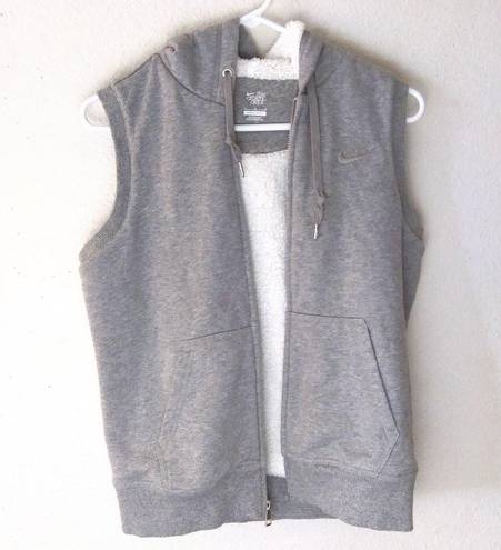 Nike sherpa hoodie vest with pockets Size Medium