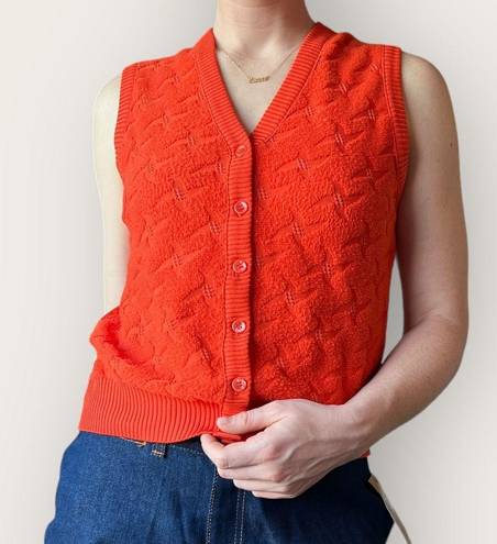 Givenchy 1970s  Orange Sweater Vest Size S