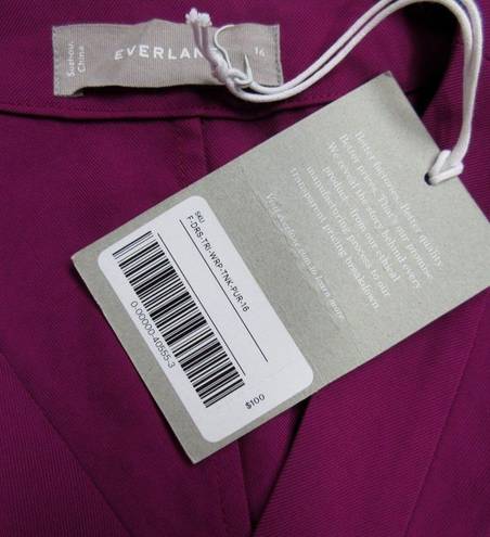 Everlane NWT  Japanese GoWeave Sleeveless Wrap in Magenta Purple Midi Dress 16