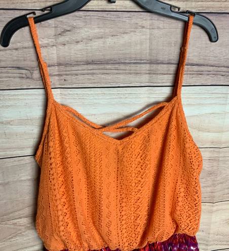 City Triangles Orange/Southwest Sundress Jr L