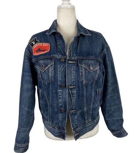 Polo  Ralph Lauren Women’s Nautical Patchwork Blue Denim Trucker Jacket Small