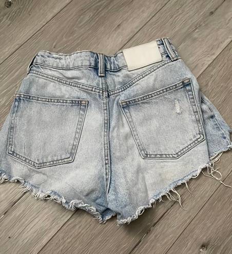 ZARA High Waisted Denim Jean Shorts 