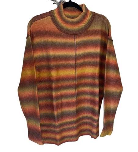 BeachLunchLounge  NEW Collection Colorful Ombre Mock Neck‎ Sweater large