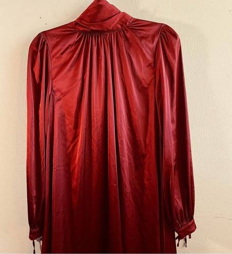 Badgley Mischka Belle  Dress Wine Red Gigi Mock Neck Long Sleeve Trapeze Sz 2 NWT