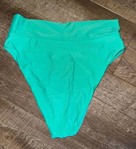 Aerie High Waisted Bathing Suit Blue Size XL