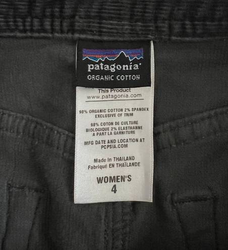 Patagonia Corduroy Charcoal Gray Organic Cotton Mini Skirt
