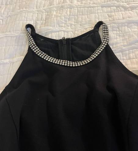 GUESS Black High Neck Mini Dress