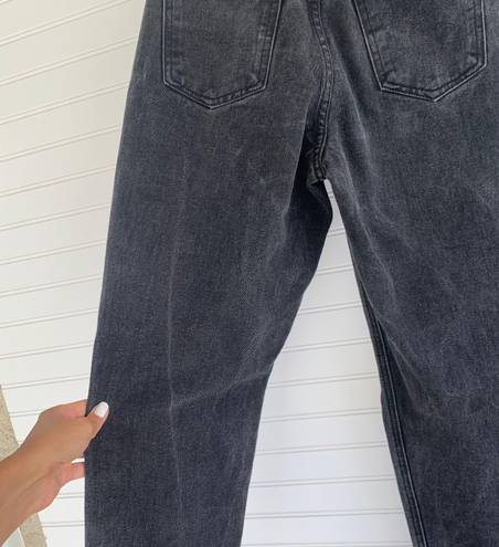 Pretty Little Thing  Black Denim Distressed Mom Jeans Size 2