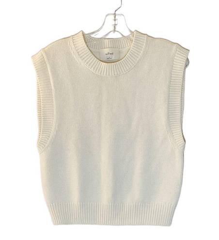 Aritzia  Wilfred Alps Wool Blend Sweater Vest Cream Size Medium