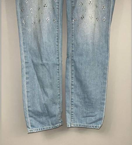 Paige  Jimmy Jimmy Skinny in Naomi Embellished Crystal Boyfriend Jeans Size 28