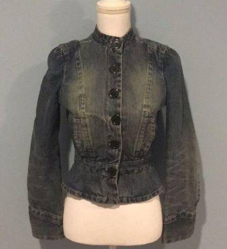 Marc Jacobs  Cropped Button Down Denim Jacket, Size 2