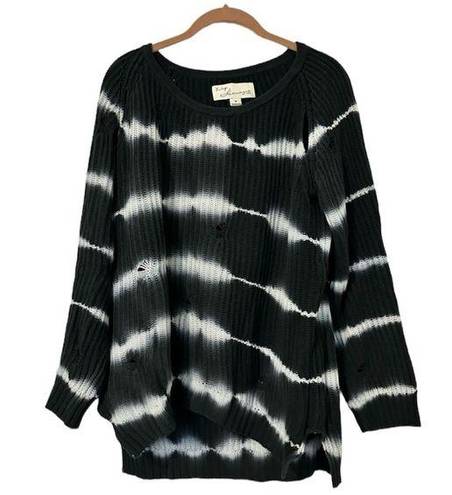 Vintage Havana  Tie Dye Distressed Sweater