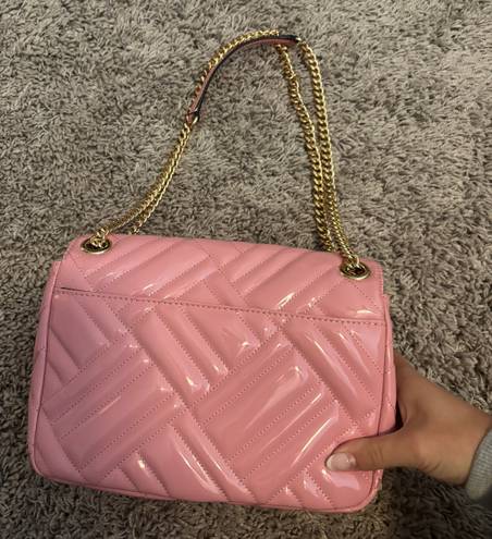 Michael Kors Medium Shoulder Flap Purse in Patent Pink