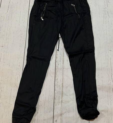 Hudson Jeans Hudson black satin jogger pants