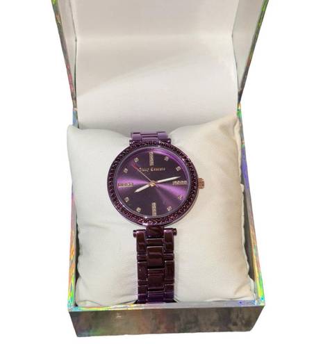 Juicy Couture NWT!  Black Label Purple Stone Wristwatch